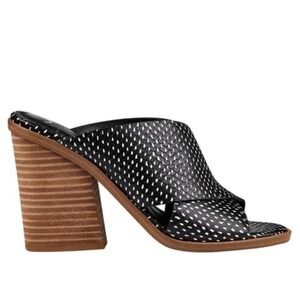 Marc Fisher Volla Leather Slip On Mules Sz 7